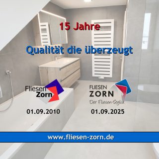15 Jahre. Vom Traum zur Wirklichkeit. 🛠️❤️Es war nicht immer einfach, aber es war immer ehrlich.
Jede Herausforderung hat uns stärker gemacht.
Jeder Erfolg war ein gemeinsamer.Unser größter Dank gilt euch – unseren Kunden, Partnern und unserem Team. Ihr seid das Mosaik unseres Erfolgs.
Auf die nächsten 15 Jahre !#fliesenzorn #fliesenlegerwürzburg #fliesenleger #würzburg #wuerzburg #danke #jubiläum #leinach #margetshöchheim #zellammain #badezimmer #fliesen #badsanierung #fliesenlegerfachbetrieb #wirlegenfliesen